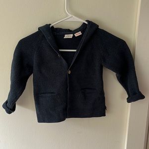 Zara Baby Navy Hooded Button-up Cardigan 3-4 years